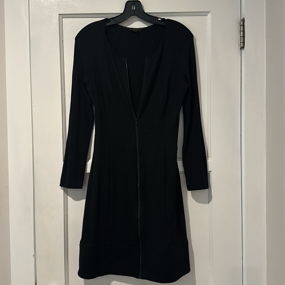 Theory Chayenne Zip Fromt Black Dress! - Picture 3 of 5